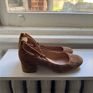 Madewell Brown Suede Strappy Heeled Shoes